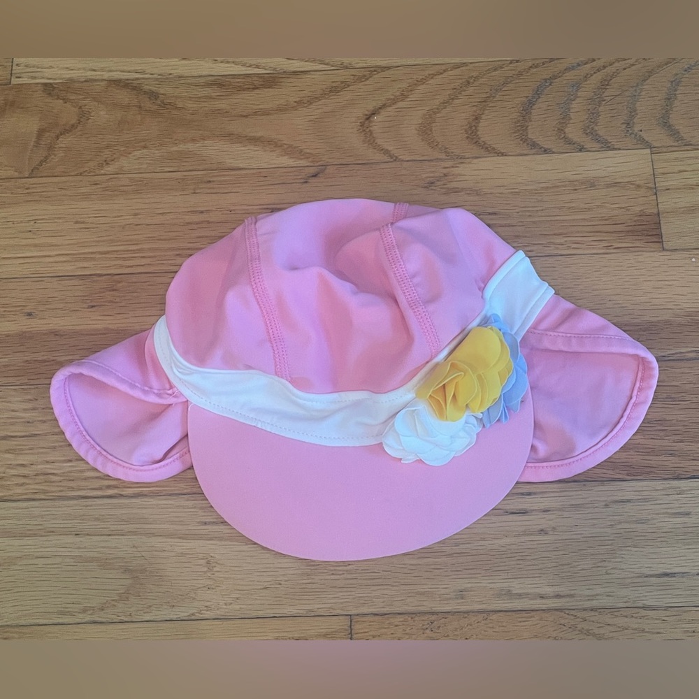 Pink Hanna Anderson Sun Hat With Flowers Size XS